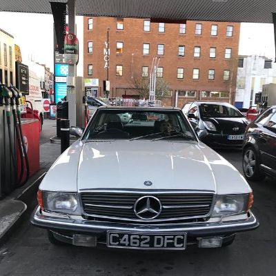 Jake Maskell's new car Mercedes Benz in white color